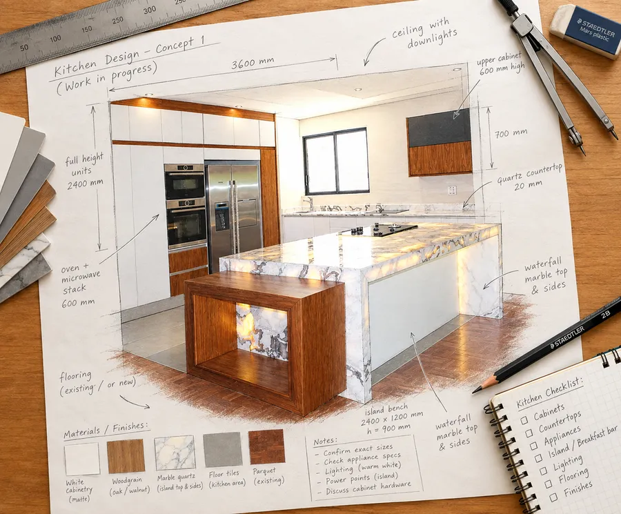 A kitchen fitted by N.D.I.